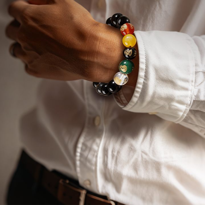Black Agate Bracelet Power · Courage · Protection · Confidence