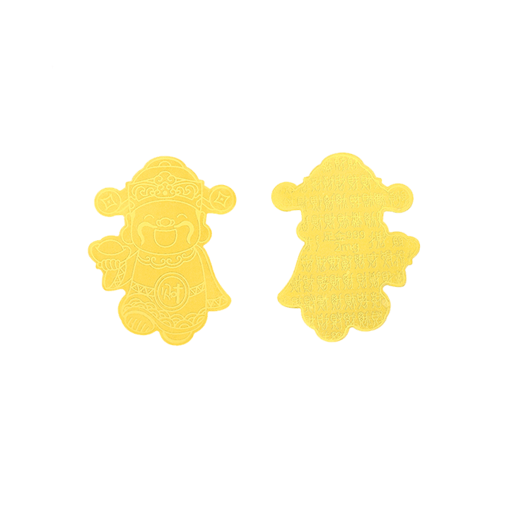 Gold Foil Amulet Sticker for Wealth, Protection & Good Luck