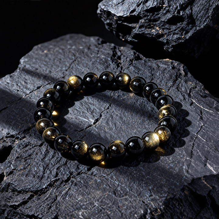 Golden Sheen Obsidian BraceletProtection · Stable · Breaking Negtive Power