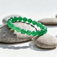 Load image into Gallery viewer, Manjushri Wisdom & Clarity Green Agate Bracelet