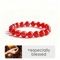 Load image into Gallery viewer, Akashagarbha Infinite Courage Red Agate Bracelet