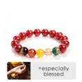 Load image into Gallery viewer, Five Wealth Gods Prosperity Bracelet – Black & Red Agate
