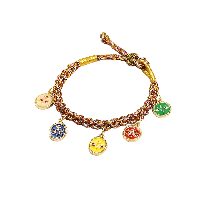 Tibetan Five-Deity Fortune Bracelet