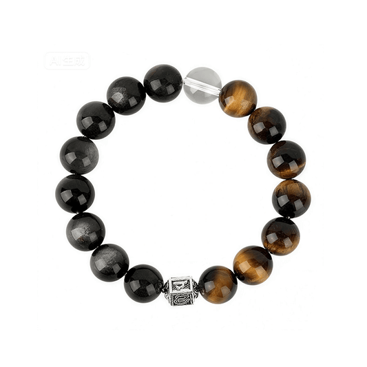 Dainichi Nyorai Supreme Insight Tiger Eye Bracelet