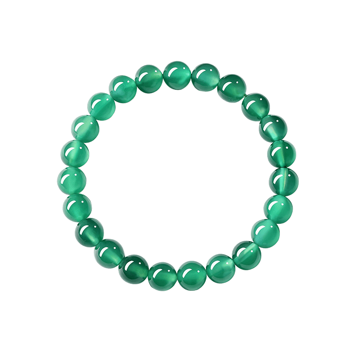 Manjushri Wisdom & Clarity Green Agate Bracelet
