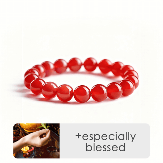 Akashagarbha Infinite Courage Red Agate Bracelet